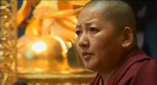 Rinpoche teaching at Lerab Ling, France