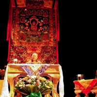 Jets&uuml;n Khandro Rinpoche teaching in Mexico City, July 2012.