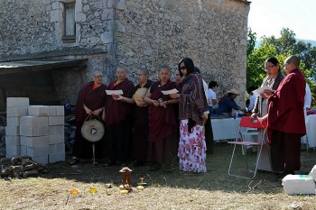 The ritual ceremony of requesting the land for the new retreat centre Rigdzin Gatsal