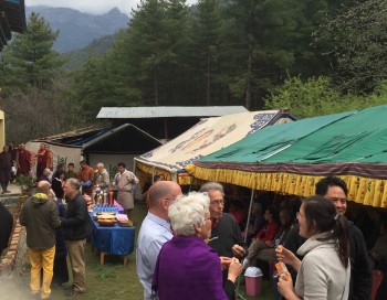 The tea at Lama Kunga&#039;s family home.