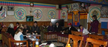 Afternoon tea at the Puenzhi Gest House in Trongsa.