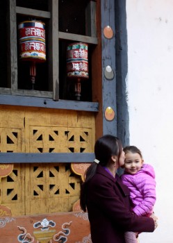 Jetsün Rinpoche and Jetsün Dechen Paldron at Jampa'i Lhakhang.