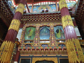 View of interior of new Konchogsum Lhakhang.