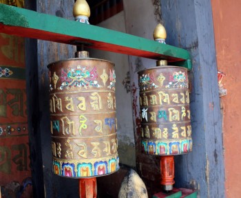 Prayer wheels.