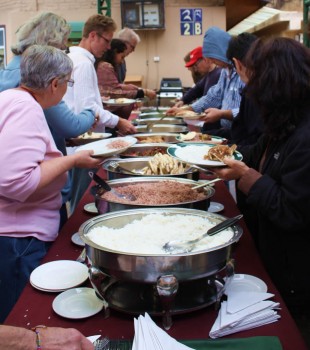 The luncheon features many delicious Bhutanese dishes.
