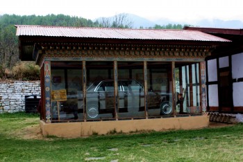 Dilgo Khyentse&#039;s automobile preserved in the Memorial Museum in Paro, Bhutan.