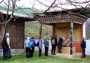 The throne, adjacent to his home, from which Dilgo Khyentse Rinpoche gave teachings, Paro, Bhutan.