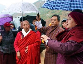 Jetsün Khandro Rinpoche, the abbot of Kila Gompa and Tenpa Choepel la.
