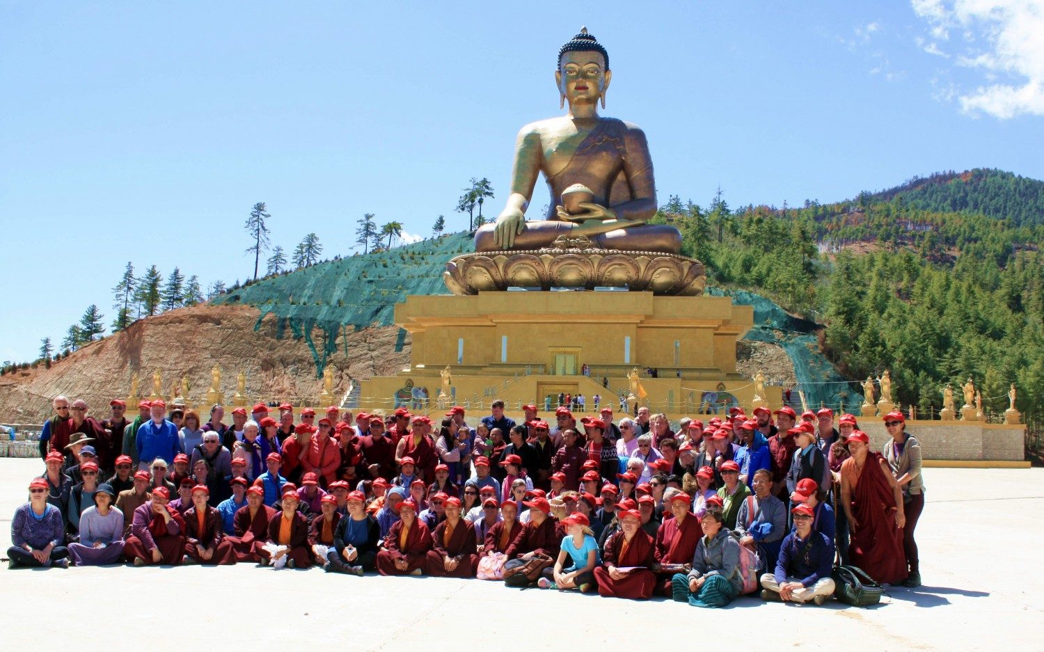 Pilgrimage group at Kuensel Phodrang