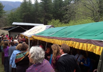 The tea at Lama Kunga&#039;s family home.