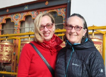 Lopön Barbara Ryan and Lopön Helen Berliner in Thimphu.