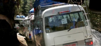 View of bus caravan.