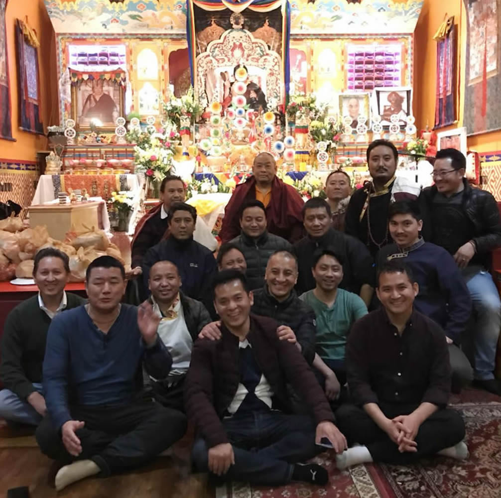 Members of the Tibetan sangha in New York City