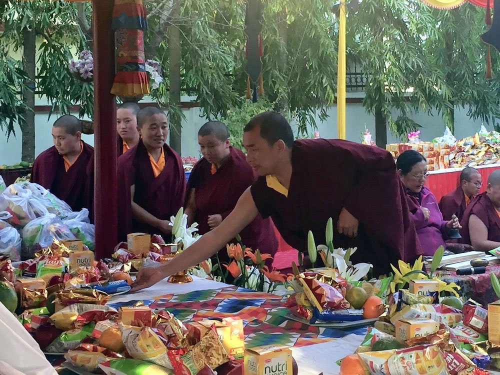 Chopön Venerable Thinley Gyaltsen during the Minling Dorsem
